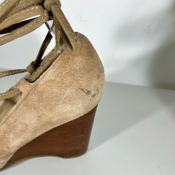 Adrienne Vittadini Smily Tan Ankle Wrap Heels - Picture 8 of 11